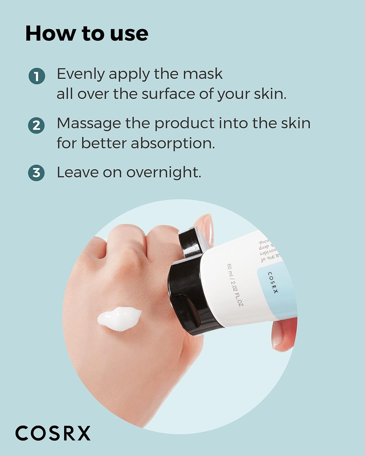 COSRX PDRN Exosome Overnight Face Mask, Korean Glass Skin Glow, 1.69 fl oz