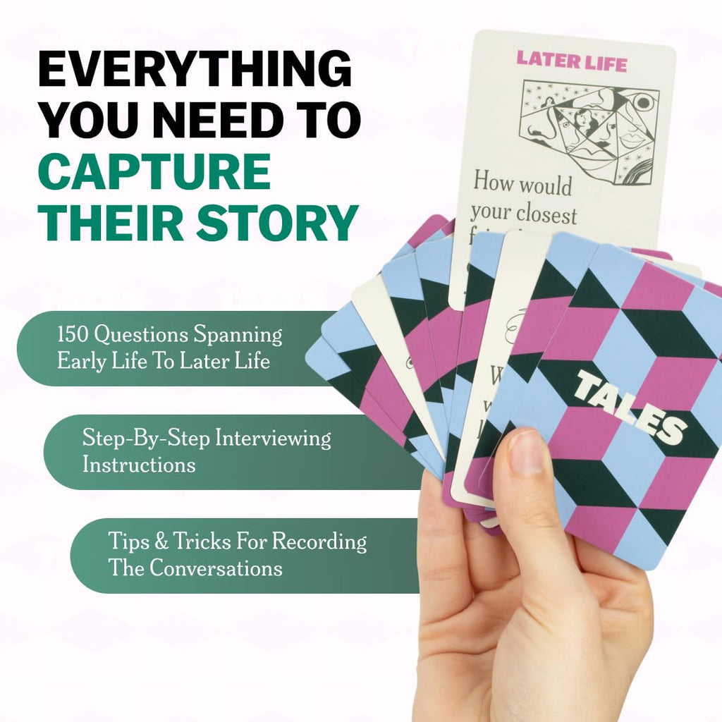 TALES 150 Conversation Cards, Kids Edition, Road Trip Game, Family Bonding