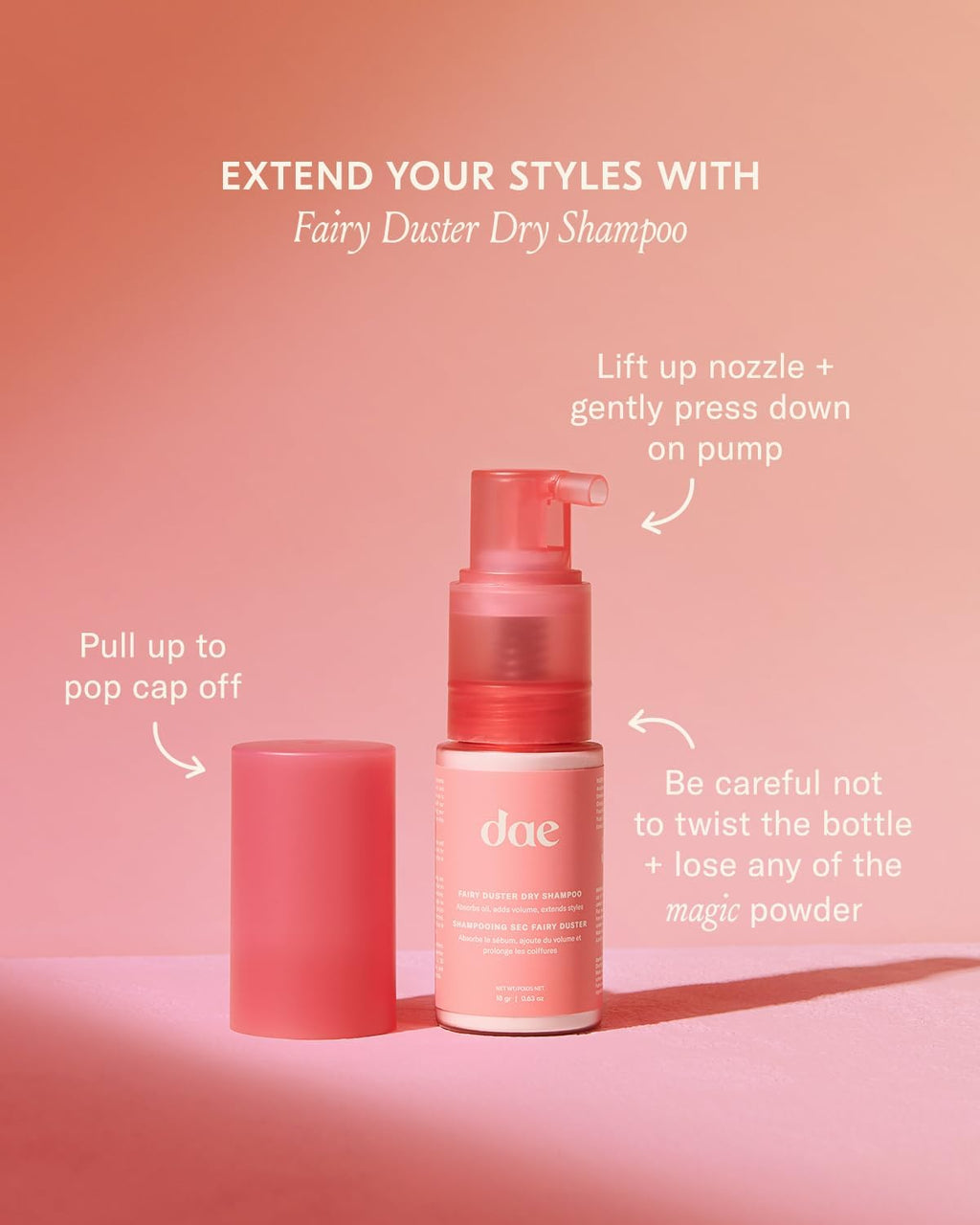 DAE Cactus Fruit 3-in1 Styling Cream & Taming Wand - Tames Flyaways