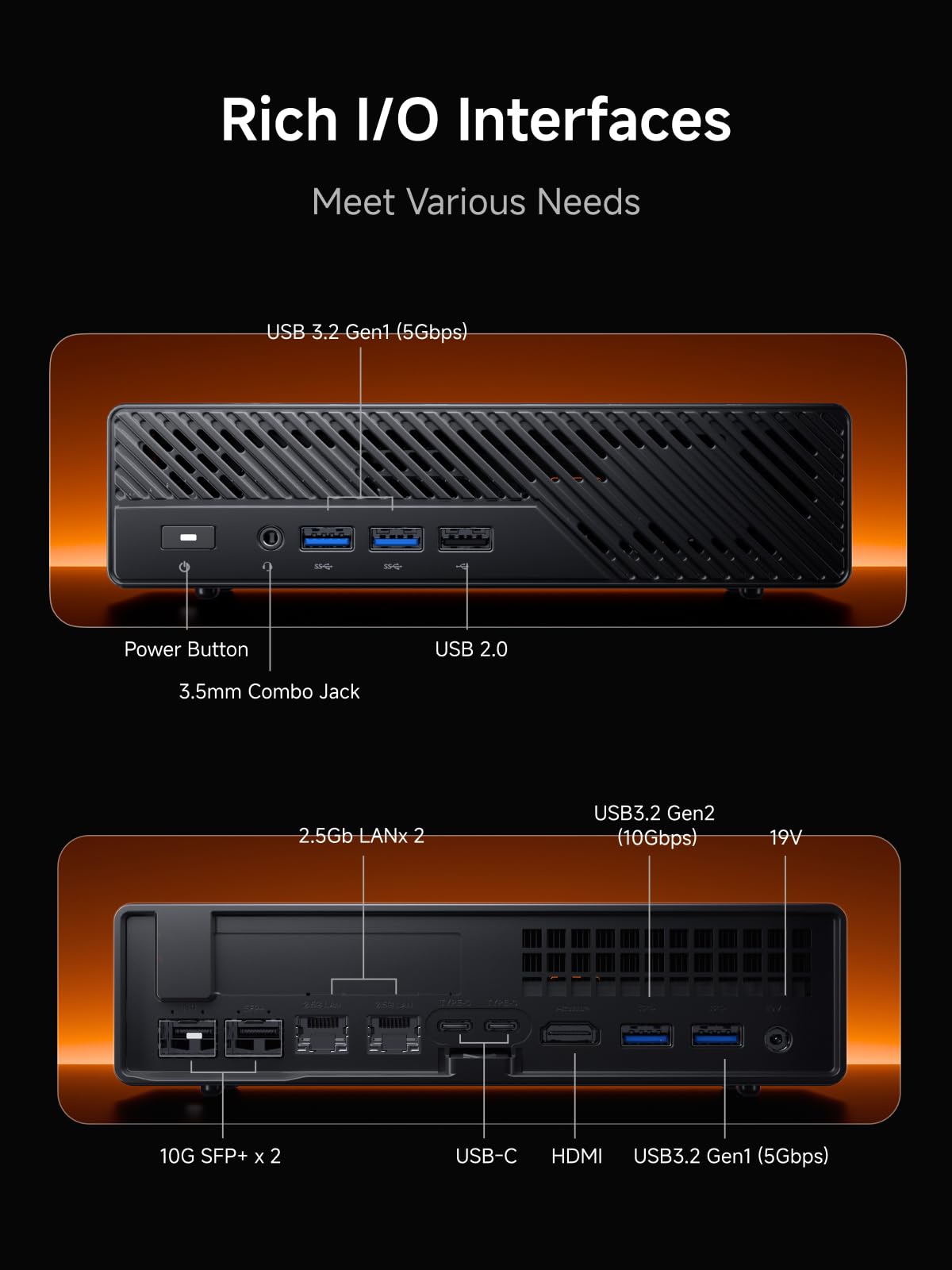 MINISFORUM MS-A2 Workstation AMD Ryzen 9 9955HX(16C/32T, up to 5.4GHz) Mini PC Without RAM/SSD/OS, HDMI/2xUSB-C Output, 2x2.5G LAN Port|10G SFP+ Port, Support M.2 2280/22110/U.2 SSD Mini Computer