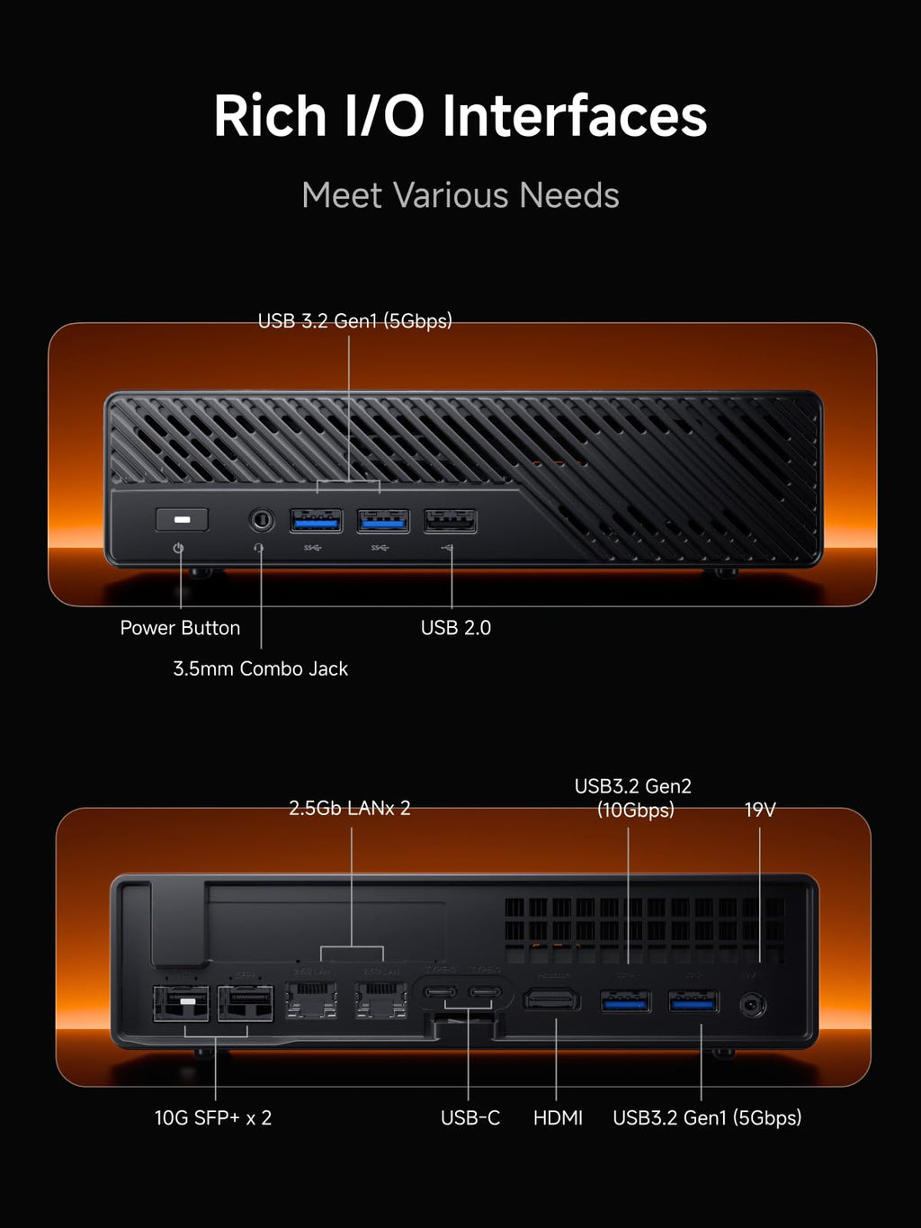 MINISFORUM MS-A2 Workstation AMD Ryzen 9 9955HX(16C/32T, up to 5.4GHz) Mini PC Without RAM/SSD/OS, HDMI/2xUSB-C Output, 2x2.5G LAN Port|10G SFP+ Port, Support M.2 2280/22110/U.2 SSD Mini Computer
