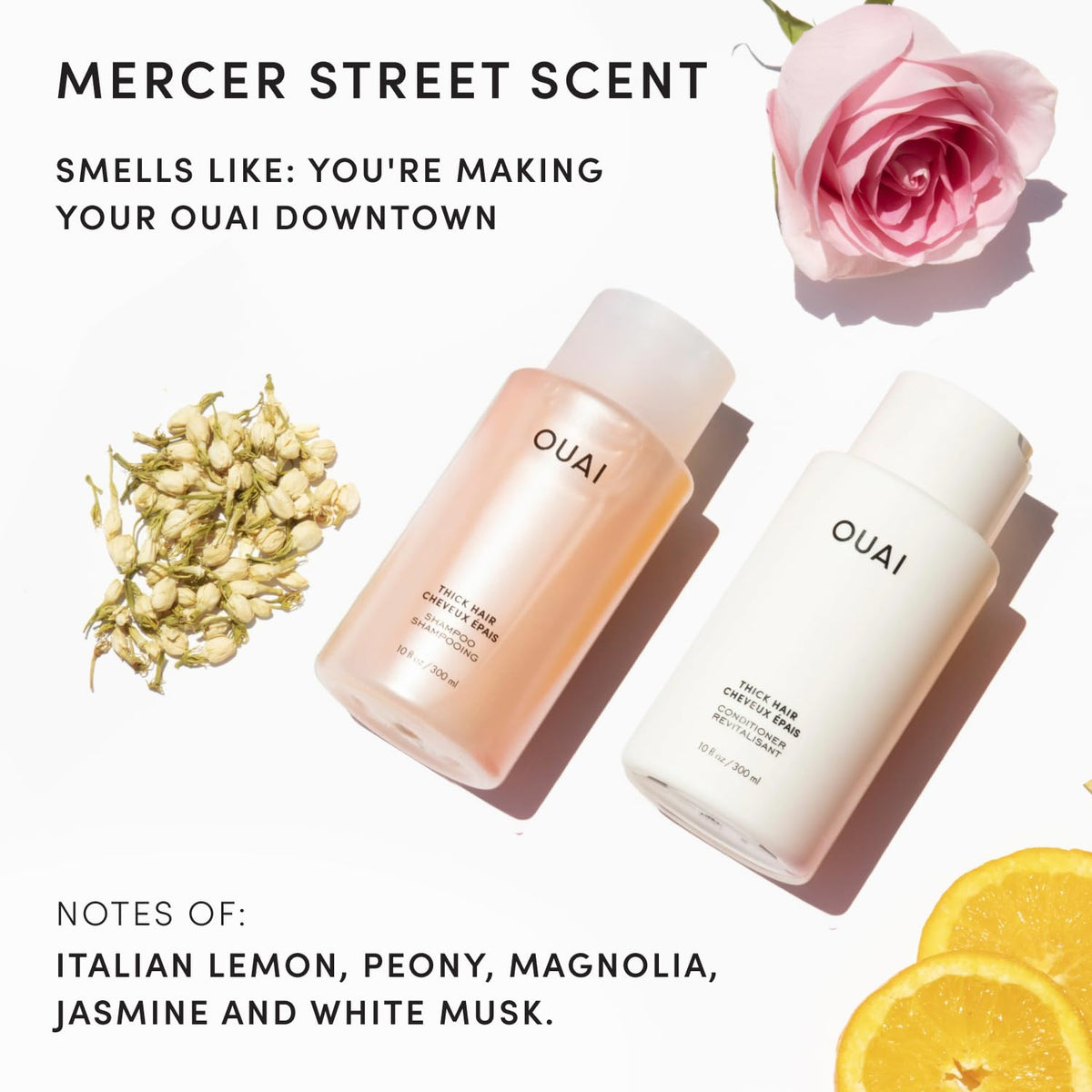 OUAI Fine Shampoo and Conditioner Set (10 Fl Oz)