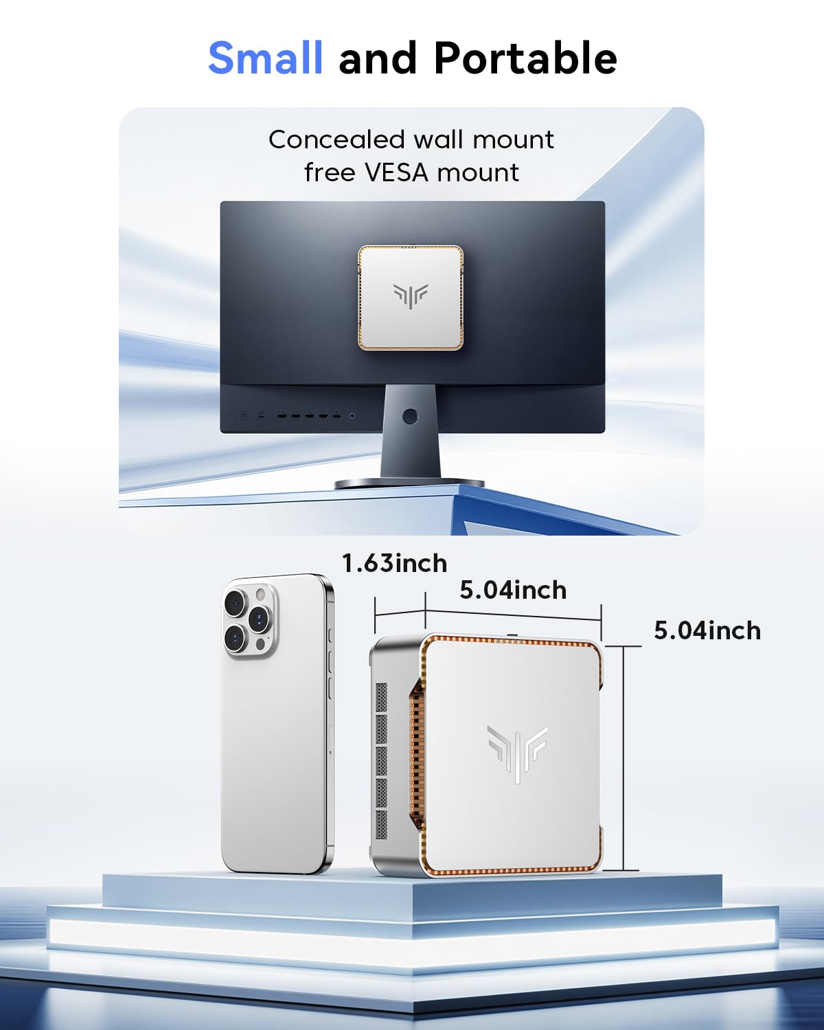 KAMRUI Pinova P2 Mini PC 16GB RAM 512GB SSD, AMD Ryzen 4300U(Beats 5400U/3500U/N95,Up to 3.7GHz,4C/8T) Mini Computers,Triple 4K Display/HDMI+DP+Type-C/WiFi/BT for Home/Business Mini Desktop Computers