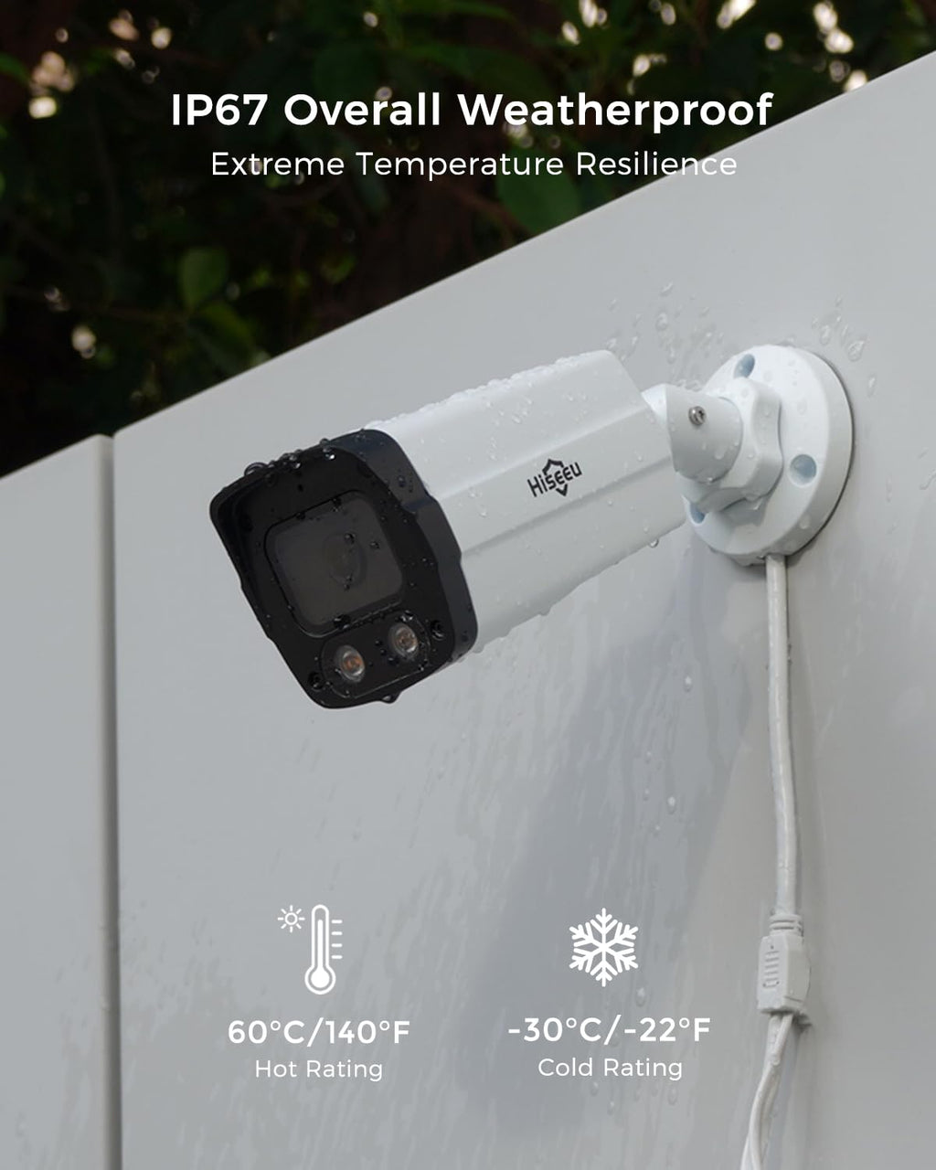 Hiseeu 4K PoE Security Camera System 8pcs PoE PTZ Cameras,360° View