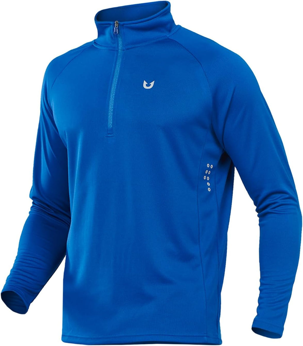 NORTHYARD Men's Quarter Zip Pullover Athletic Running Shirts Long Sleeve