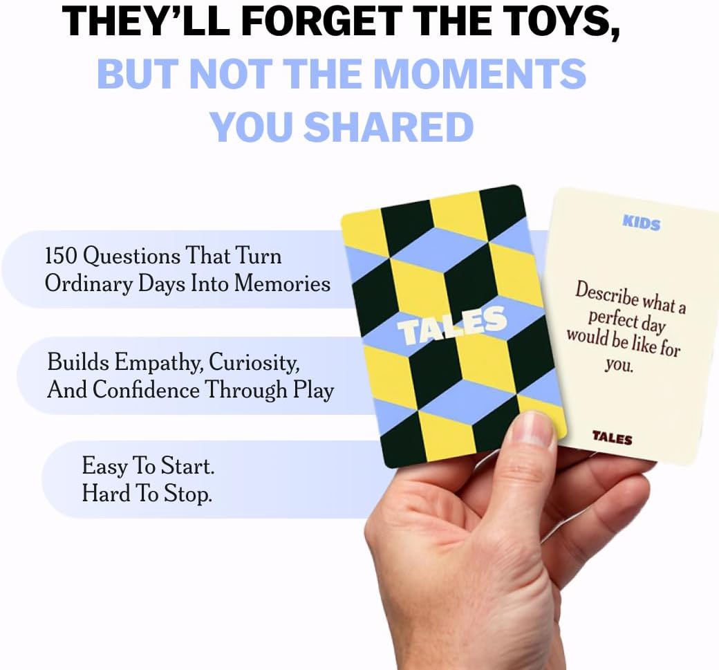 TALES 150 Conversation Cards, Kids Edition, Road Trip Game, Family Bonding