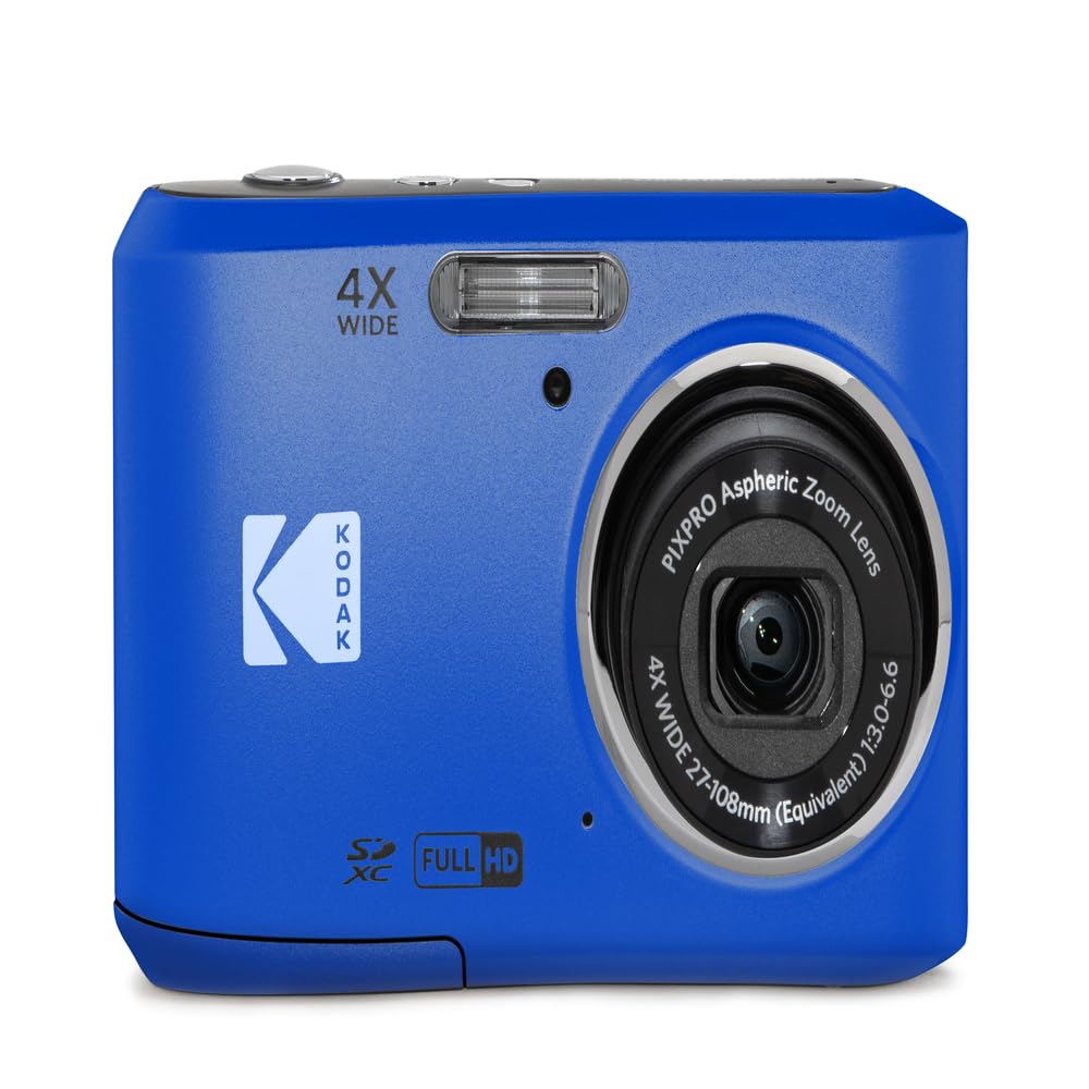 KODAK PIXPRO FZ45 16MP Compact Digital Camera, 4X Optical Zoom, AA, Red