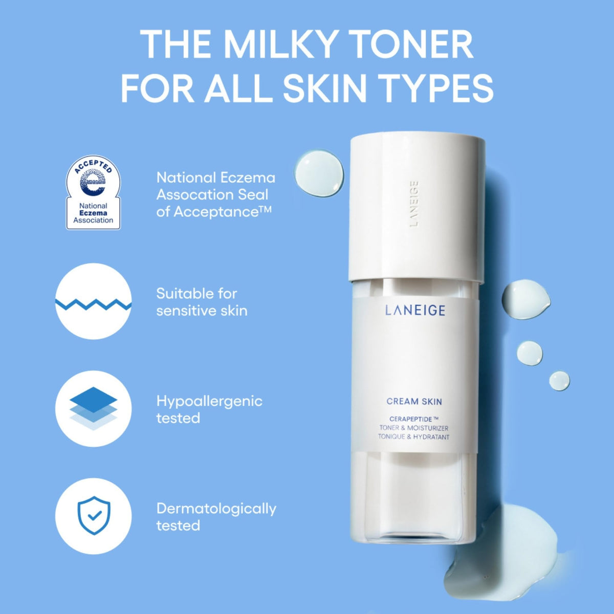 LANEIGE Cream Skin Face Hydrating Milky Toner | Korean Toner & Moisturizer