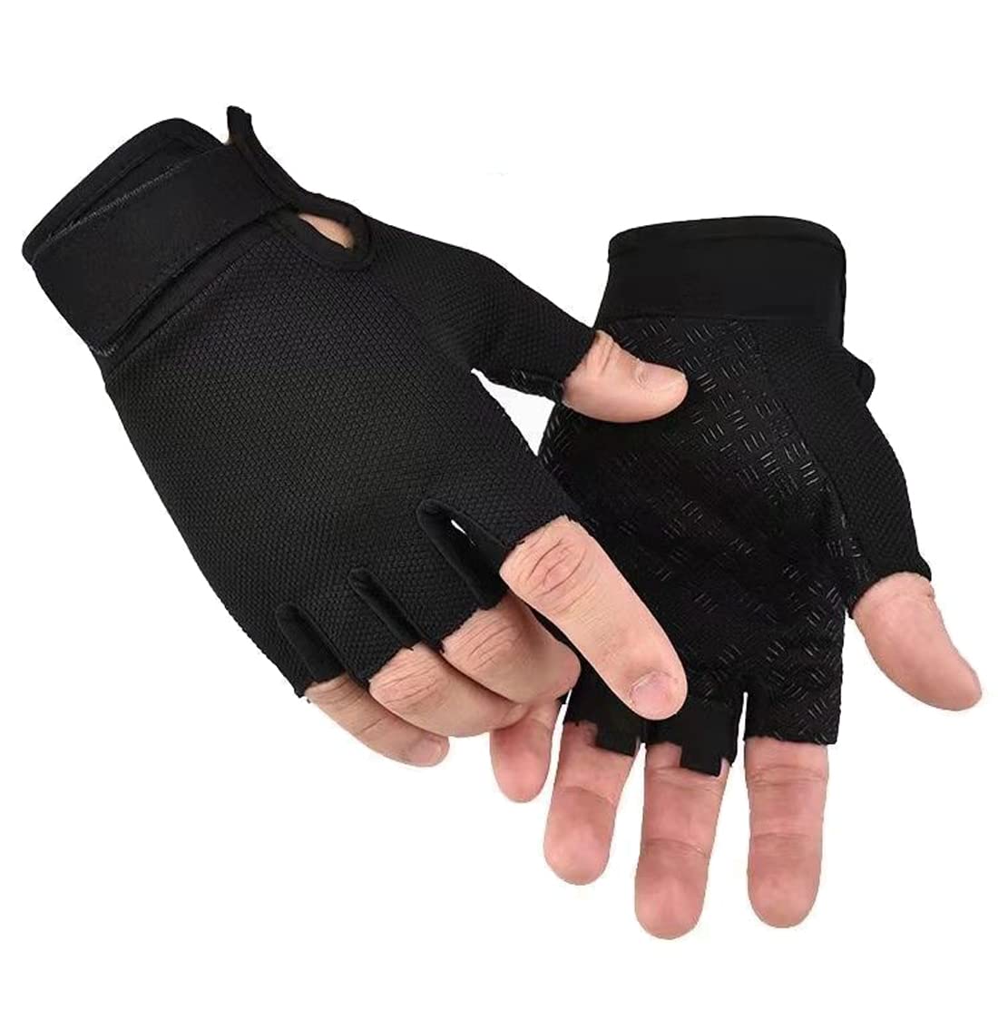 SUJAYU Fingerless Gloves - Tactical & Biking Gloves for Men & Women, Ideal for Airsoft, Fishing & Training