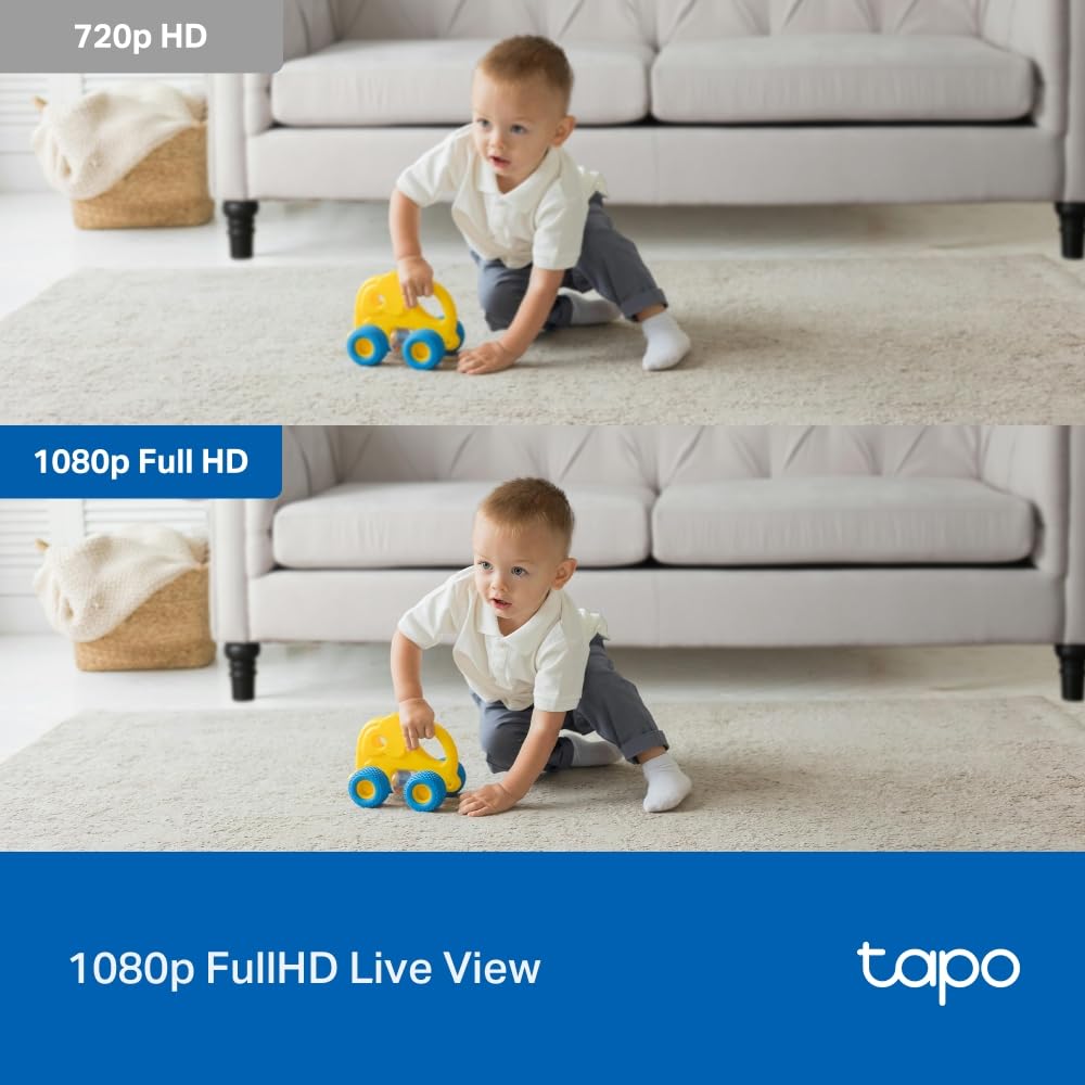 Tapo 1080p Pan/Tilt Security Camera for Baby Monitor, Pet Camera, C200