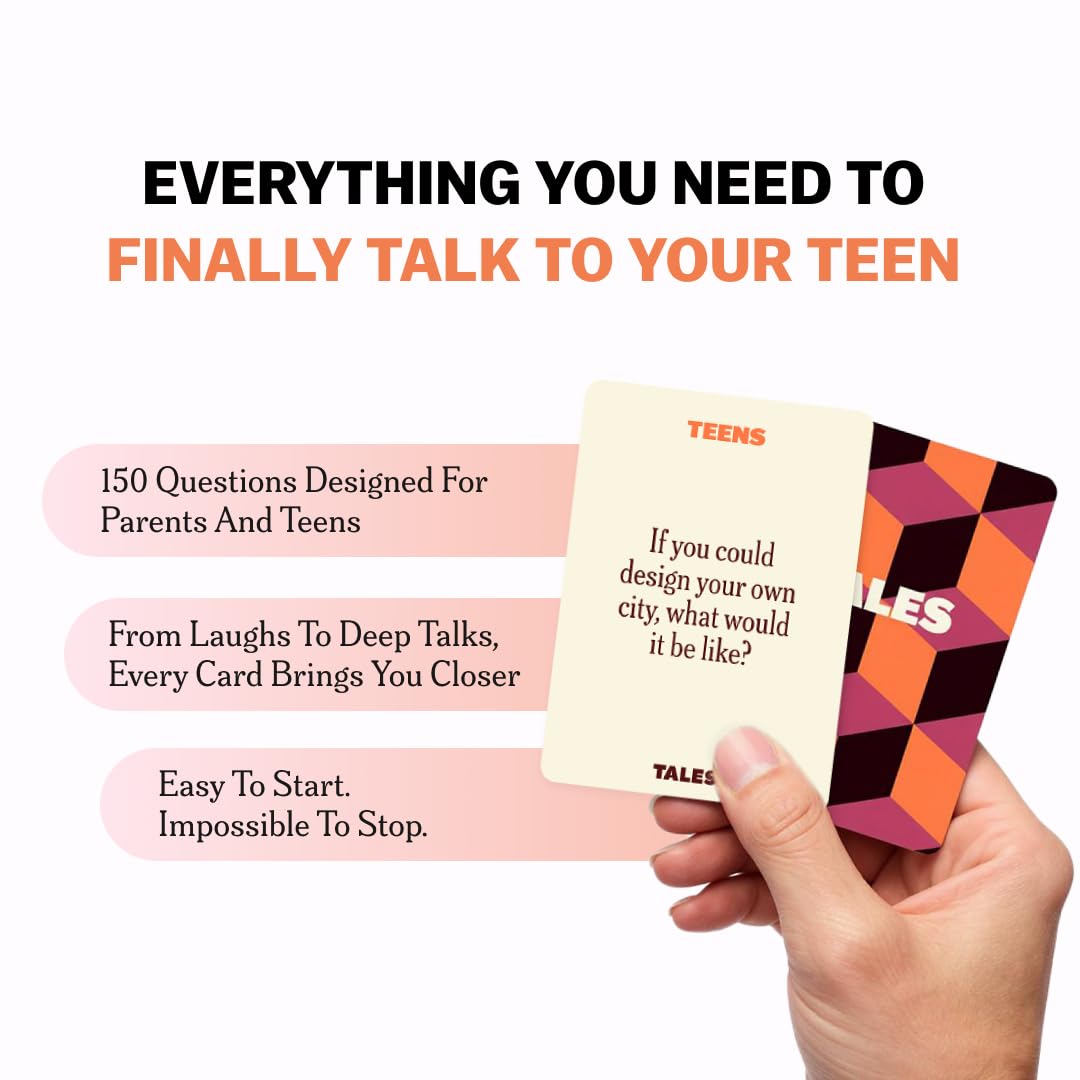 TALES 150 Conversation Cards, Kids Edition, Road Trip Game, Family Bonding