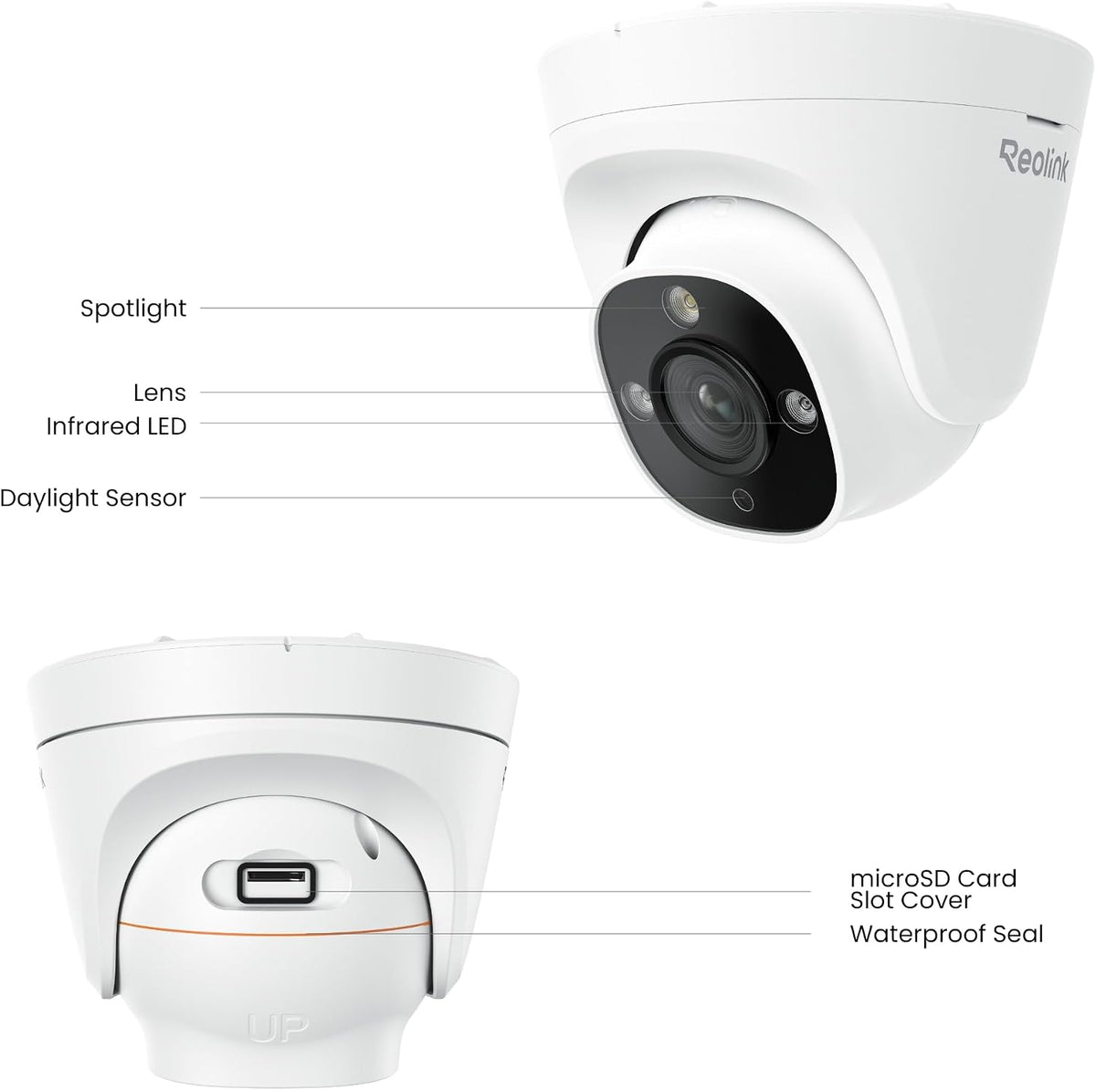 ريو لينك كاميرا مراقبة سلكية 4K 8MP PoE للاستخدام الداخلي/الخارجي، رؤية