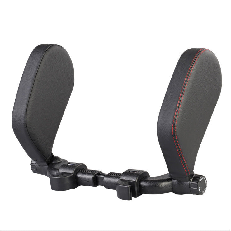 Car headrest pillow Sleep Adjustable Side Car Soft Travel Seat Headrest Auto Leather Support Neck Pillow Cushion car accessories - souqmart