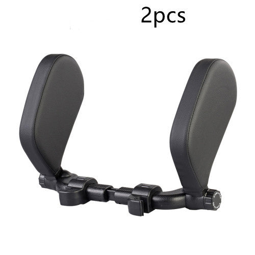 Car headrest pillow Sleep Adjustable Side Car Soft Travel Seat Headrest Auto Leather Support Neck Pillow Cushion car accessories - souqmart