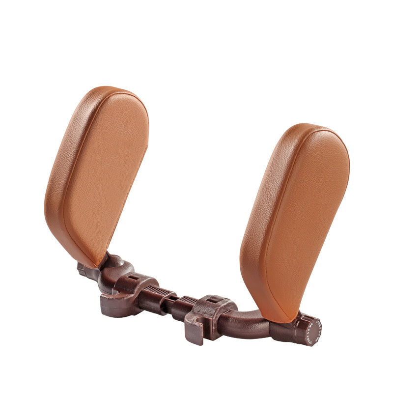 Car headrest pillow Sleep Adjustable Side Car Soft Travel Seat Headrest Auto Leather Support Neck Pillow Cushion car accessories - souqmart