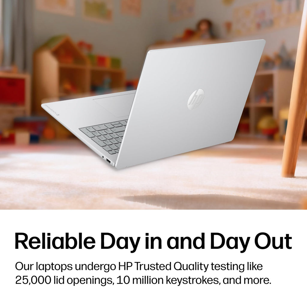 HP OmniBook 3 16 inch Laptop PC, 2K Touchscreen, AMD Ryzen 5 40, 8 GB RAM, 512 GB SSD, AMD Radeon 610M GPU, Windows 11 Home, Glacier Silver, 16-by0499nr