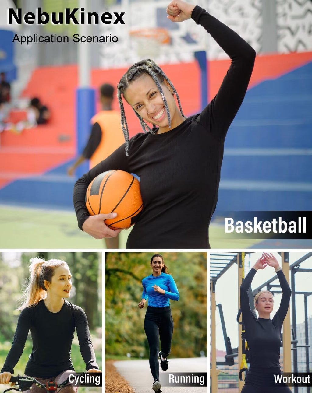 5 Pack Women's Compression Shirts Long Sleeve for Workout & Baselayer