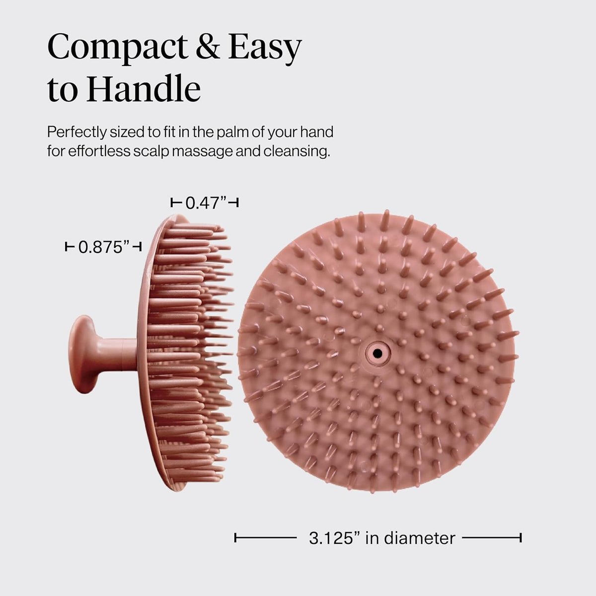 Kitsch Scalp Massager for Hair Care - Shampoo Brush Scalps - Terracotta