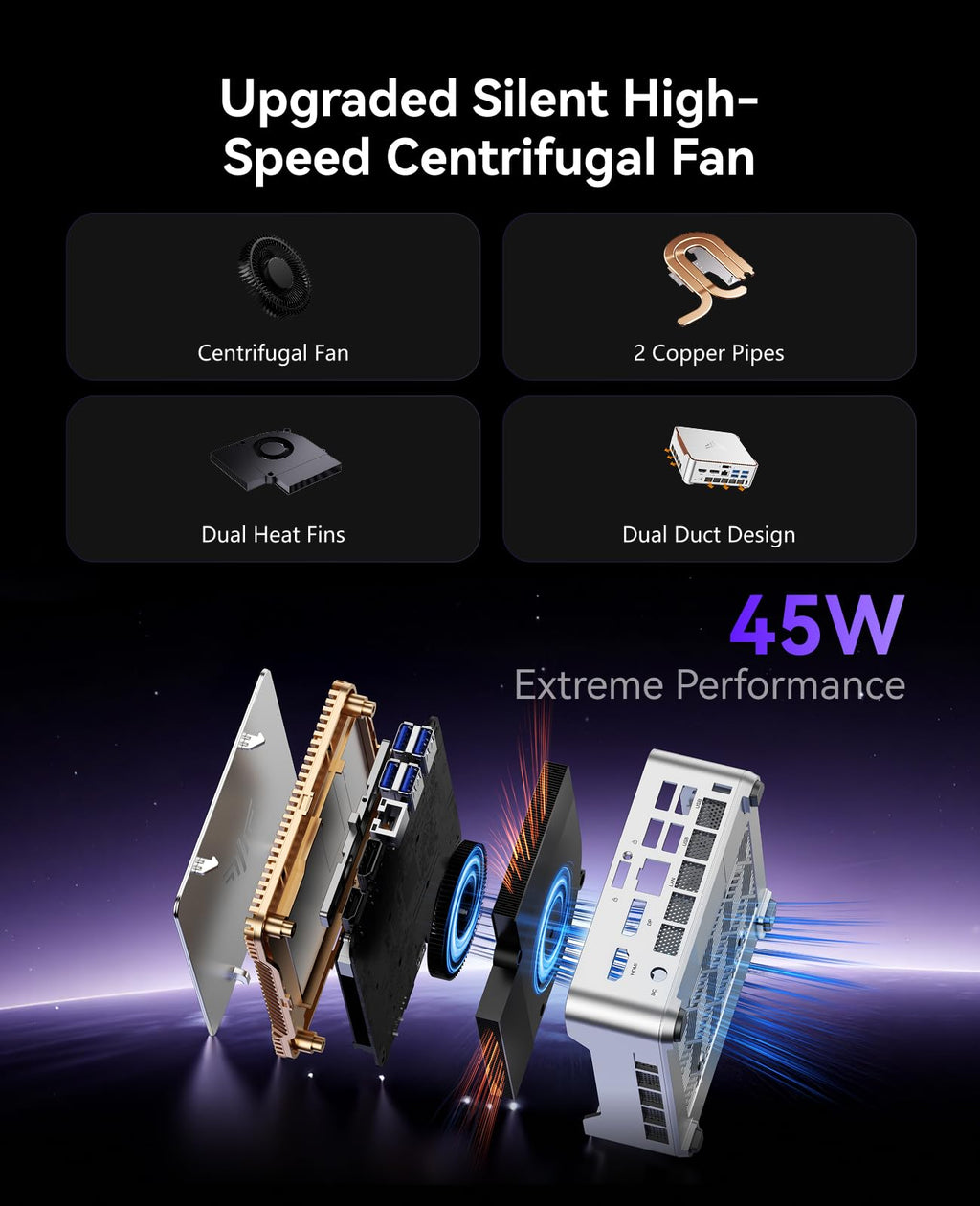 KAMRUI Pinova P2 Mini PC 16GB RAM 512GB SSD, AMD Ryzen 4300U(Beats 5400U/3500U/N95,Up to 3.7GHz,4C/8T) Mini Computers,Triple 4K Display/HDMI+DP+Type-C/WiFi/BT for Home/Business Mini Desktop Computers