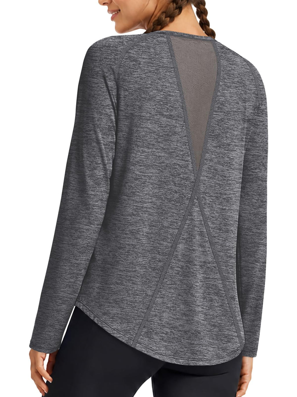 Workout Tops for Women Long Sleeve Shirts Fall Tops Gym Clothes