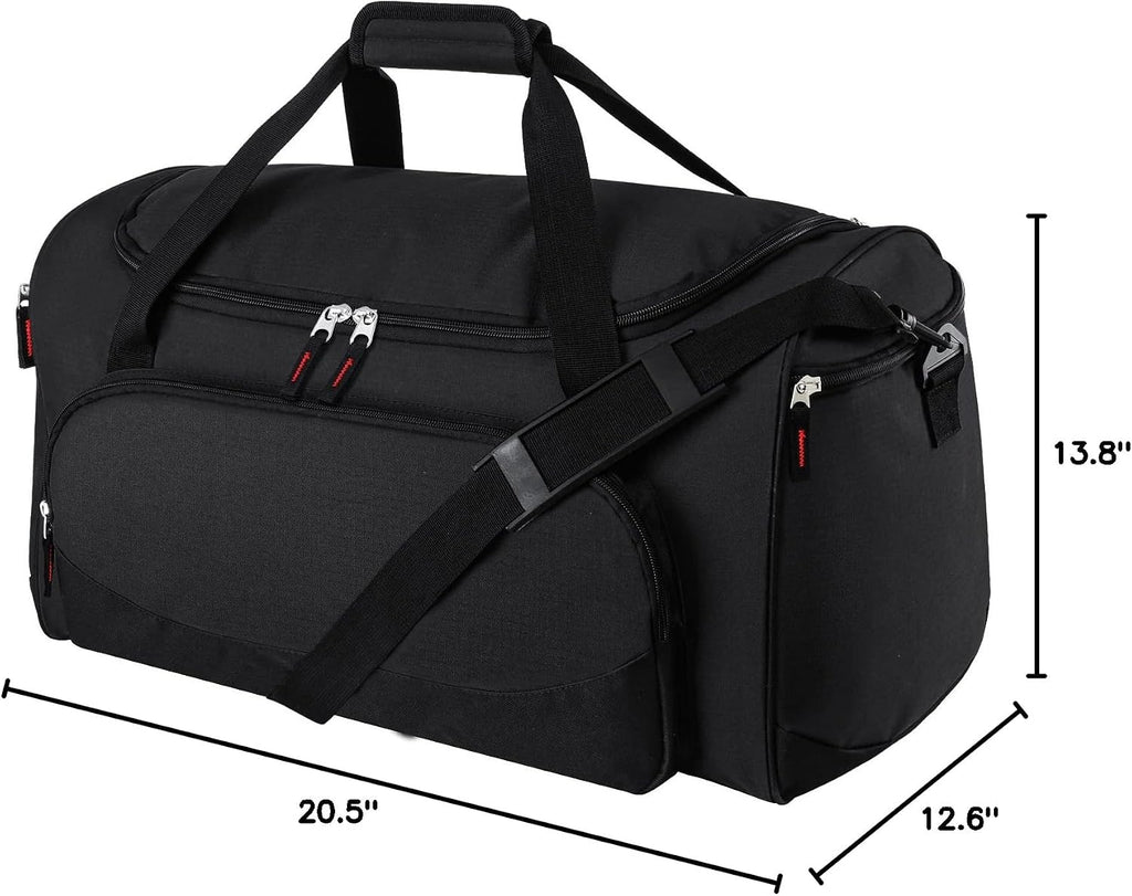 Gym Bag for Men & Women - 50L Large Duffle Bag for Travel, Black