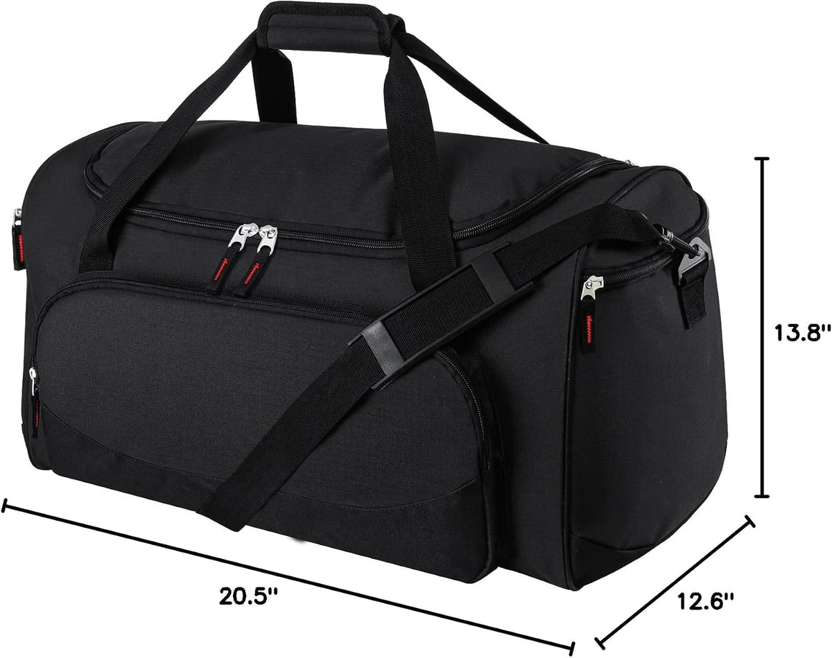 Gym Bag for Men & Women - 50L Large Duffle Bag for Travel, Black