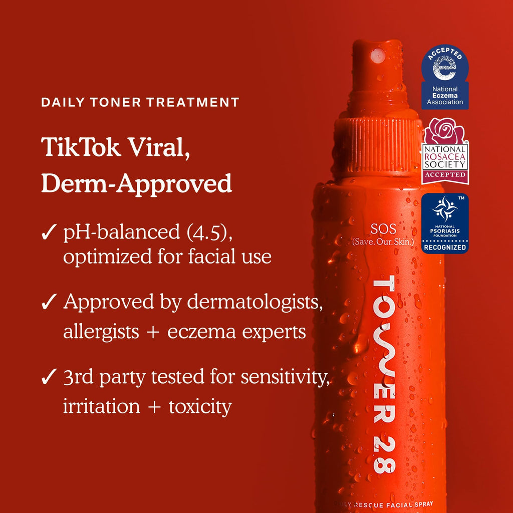 Tower 28 SOS Hypochlorous Acid Spray, Everyday Skin Care Mist (4 oz)