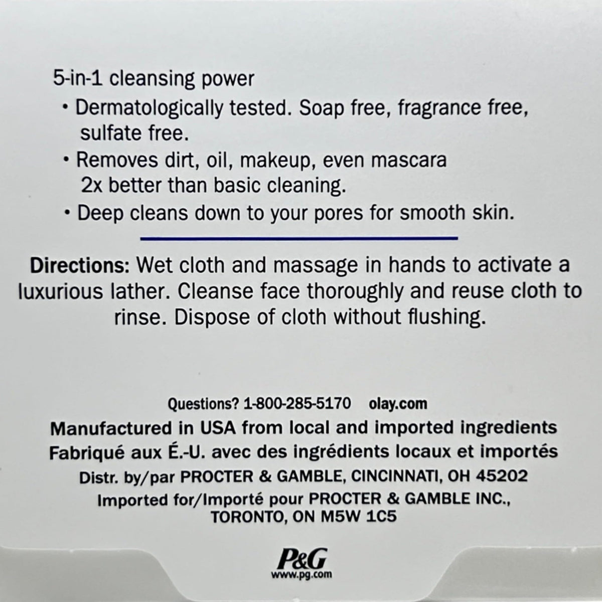 Olay Makeup Remover Wipes, Daily Facials Deep Clean Face Cleanser for Normal to Oily Skin, Alcohol & Fragrance Free, Soft Face Wash Towels, Travel Essentials for Women, Convenient Dry Cloths, 66 ct