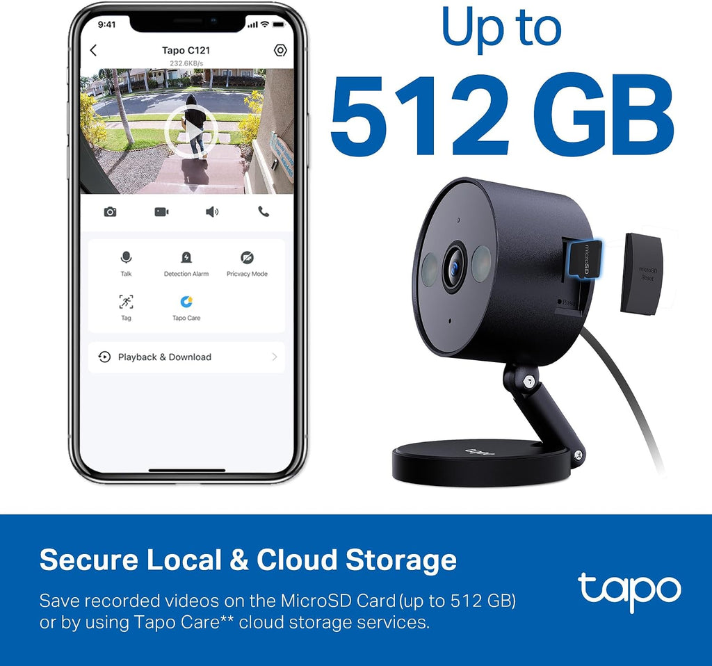 Tapo 2K Indoor/Outdoor Dual Lens Pan/Tilt Wired Security Camera, C246D