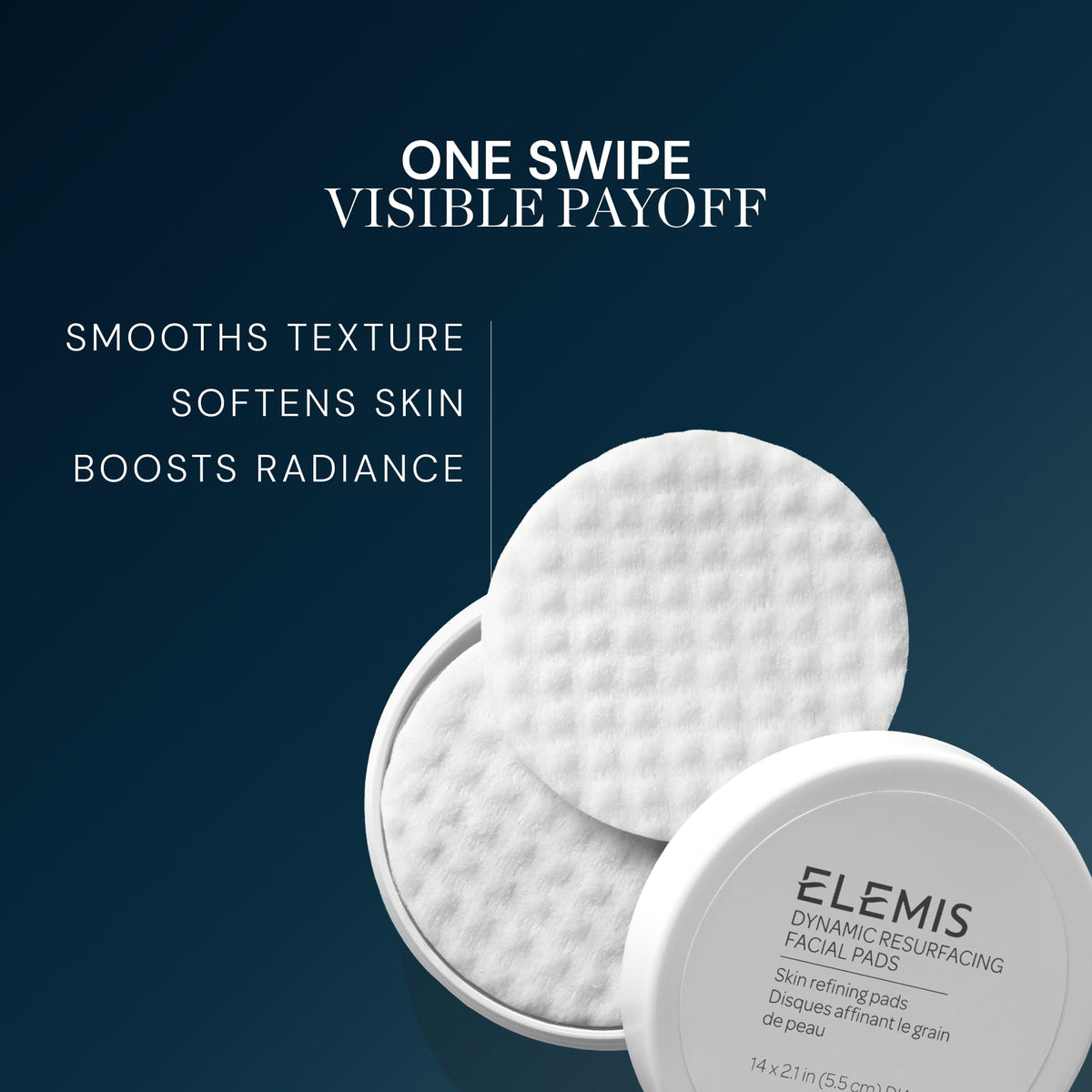 ELEMIS Dynamic Resurfacing Facial Pads, Gentle Textured Treatment