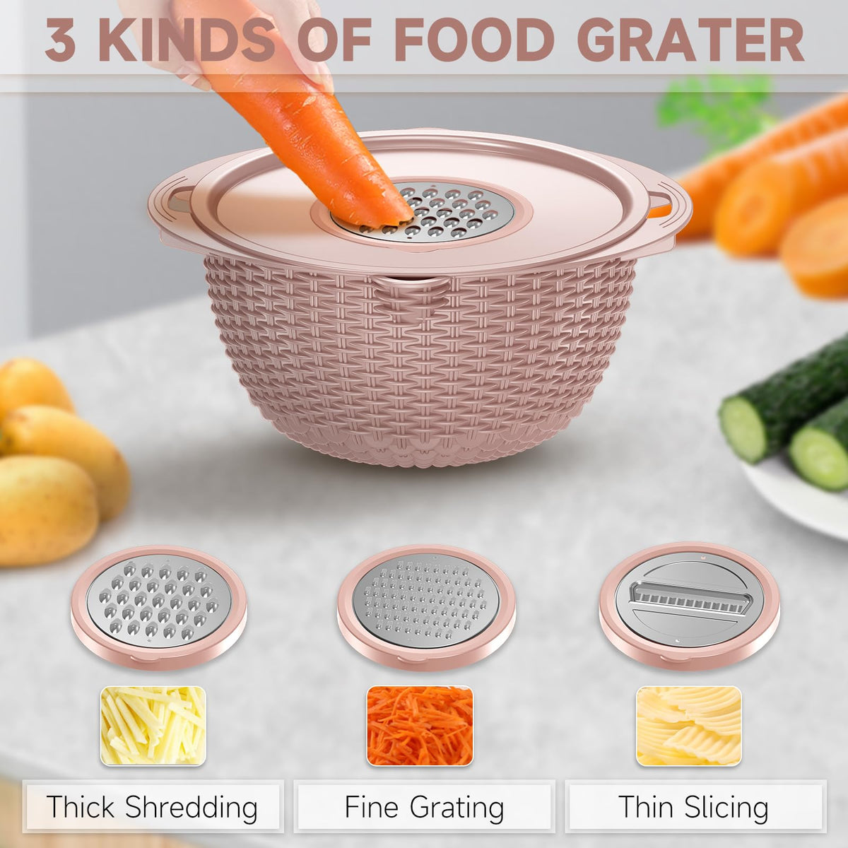Over the Sink Colander - Strainers and Colanders - Sink Strainer Basket - Expandable Fine Mesh Strainer with Rubber Grip for Veggie, Fruits, Pasta, Home Kitchen Essentials (9.5W x 13.4-21.3L x 3.3H)