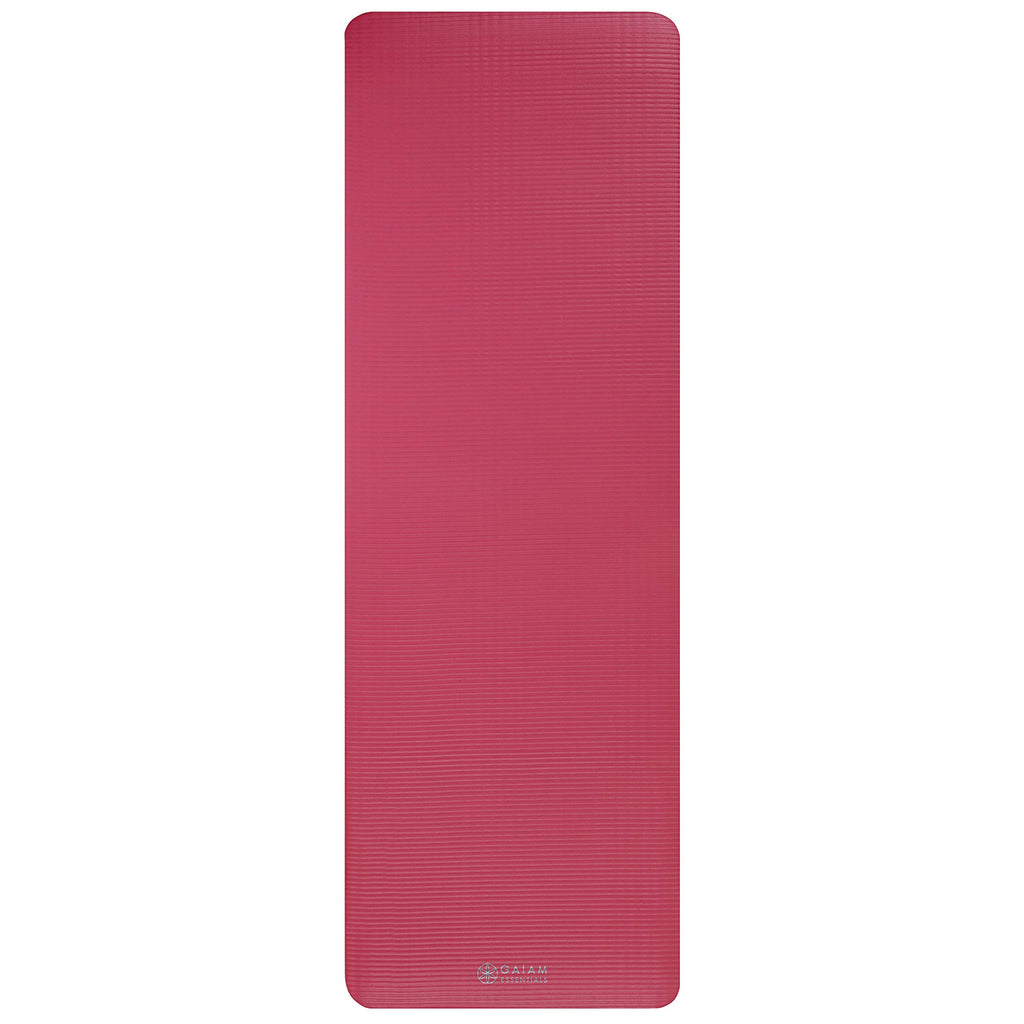 Gaiam Thick Yoga Mat, Exercise & Fitness Mat with Easy-Cinch Carrying Strap