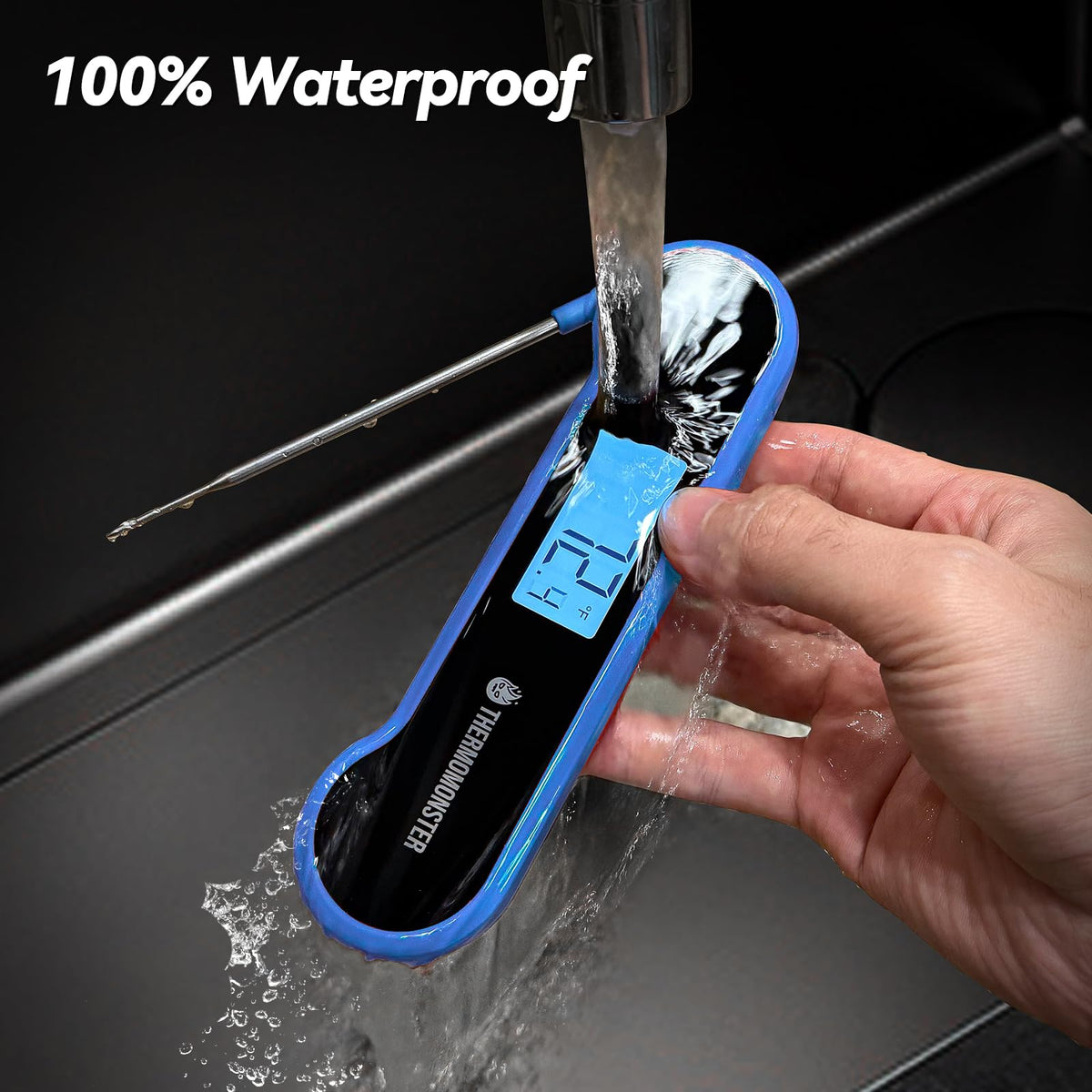 0.5 Sec Instant Read Meat Thermometer Digital for Cooking, Red