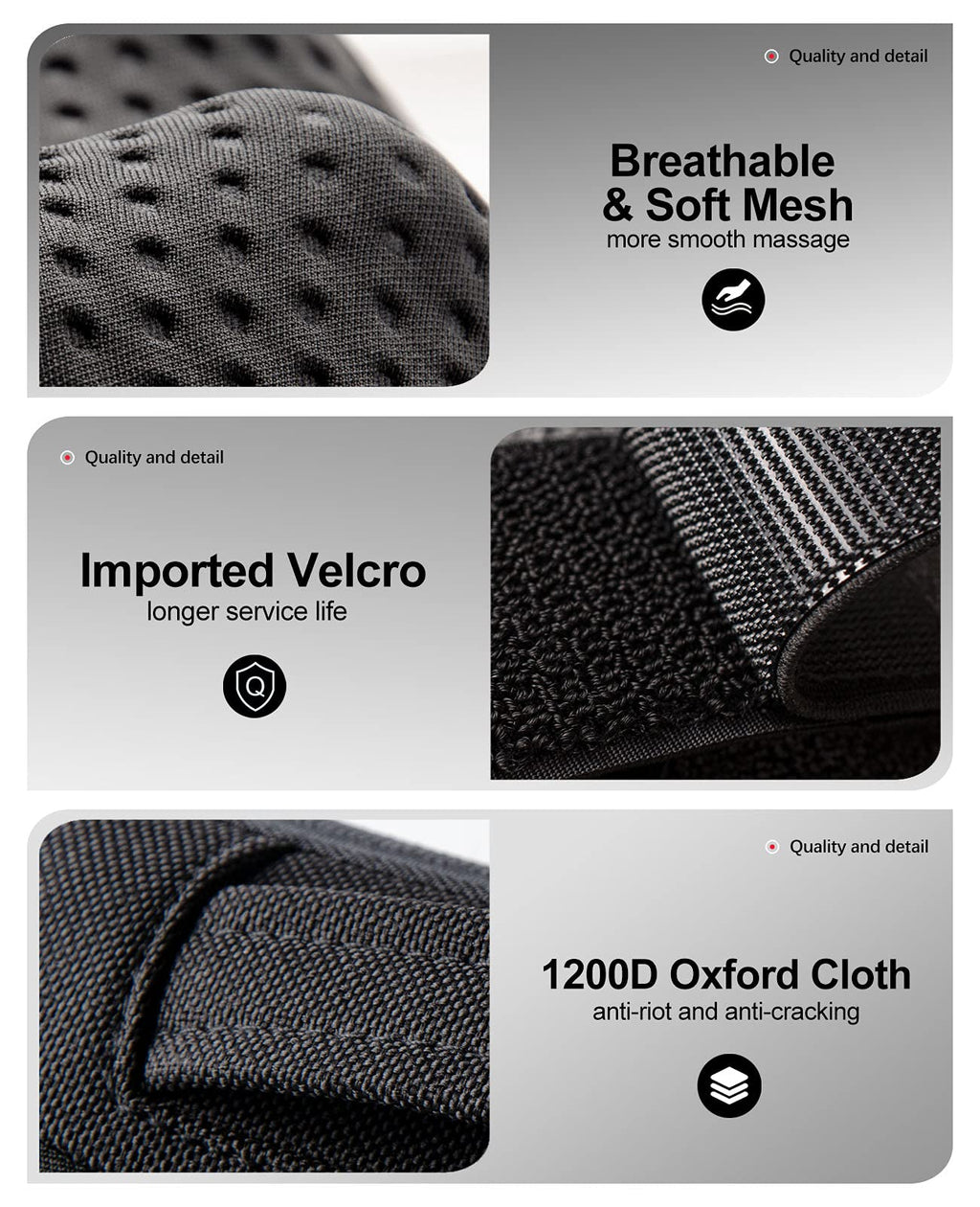VIKTOR JURGEN Shiatsu Back Massager with Heat for Pain Relief, Gray