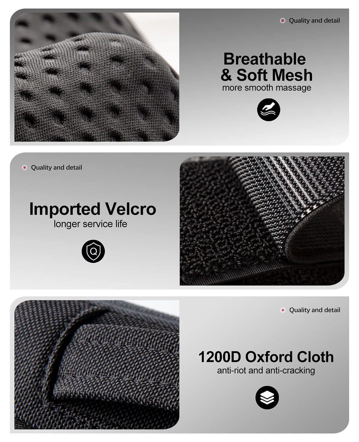 VIKTOR JURGEN Shiatsu Back Massager with Heat for Pain Relief, Gray