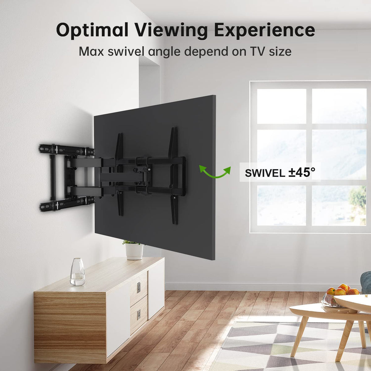 USX MOUNT Full Motion TV Wall Mount for Large TVs 42-97 Inch up to 150 lbs