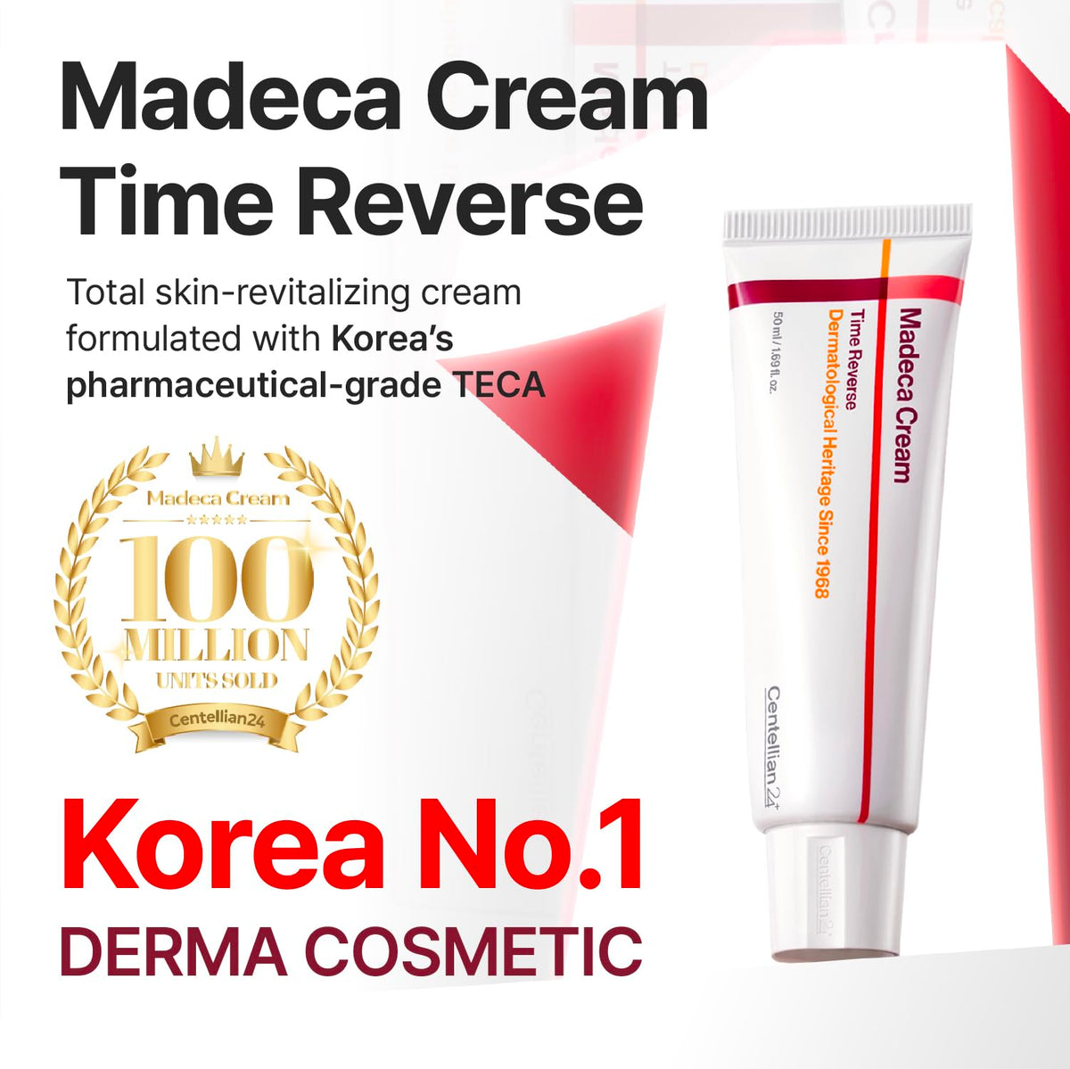 CENTELLIAN 24 Madeca Cream Time Reverse, TECA Anti-Aging Moisturizer