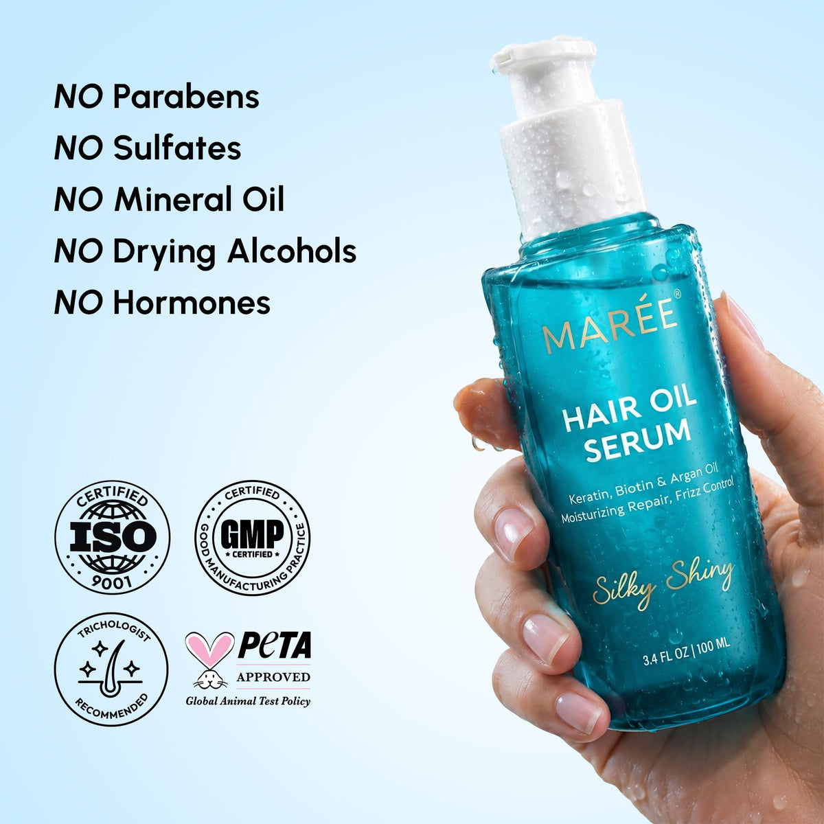 MAREE Hair Oil Serum for Frizzy Hair –Smoothing Oil for Gloss & Styling