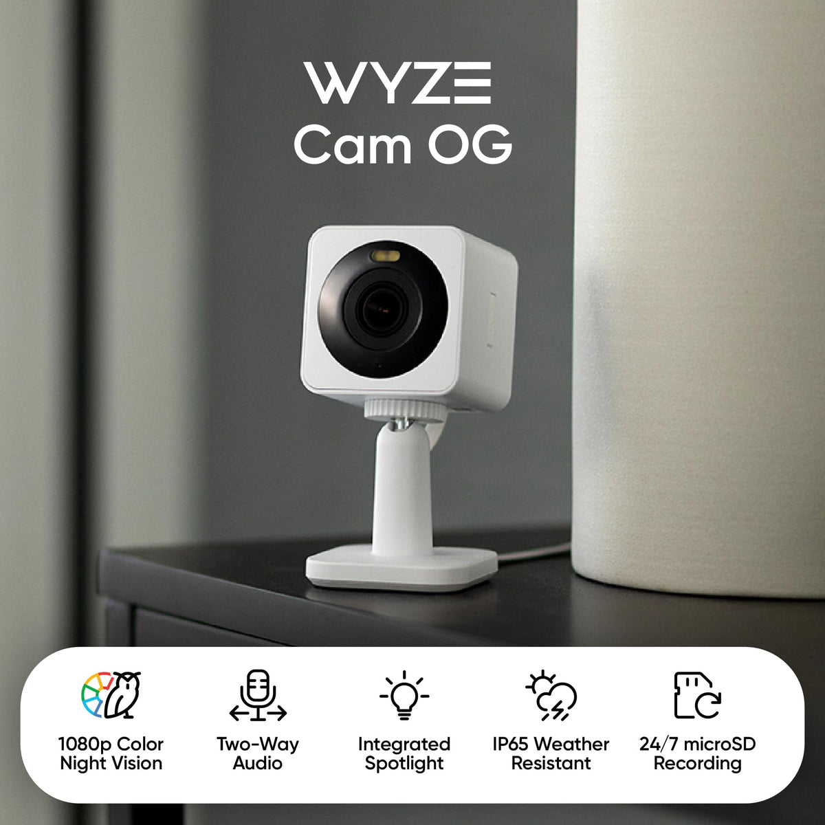 WYZE Cam OG Indoor/Outdoor Security Camera with Color Night Vision