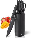 Brewin Knife Set, 8PC Kitchen Knife Set with Universal Block and Scissors
