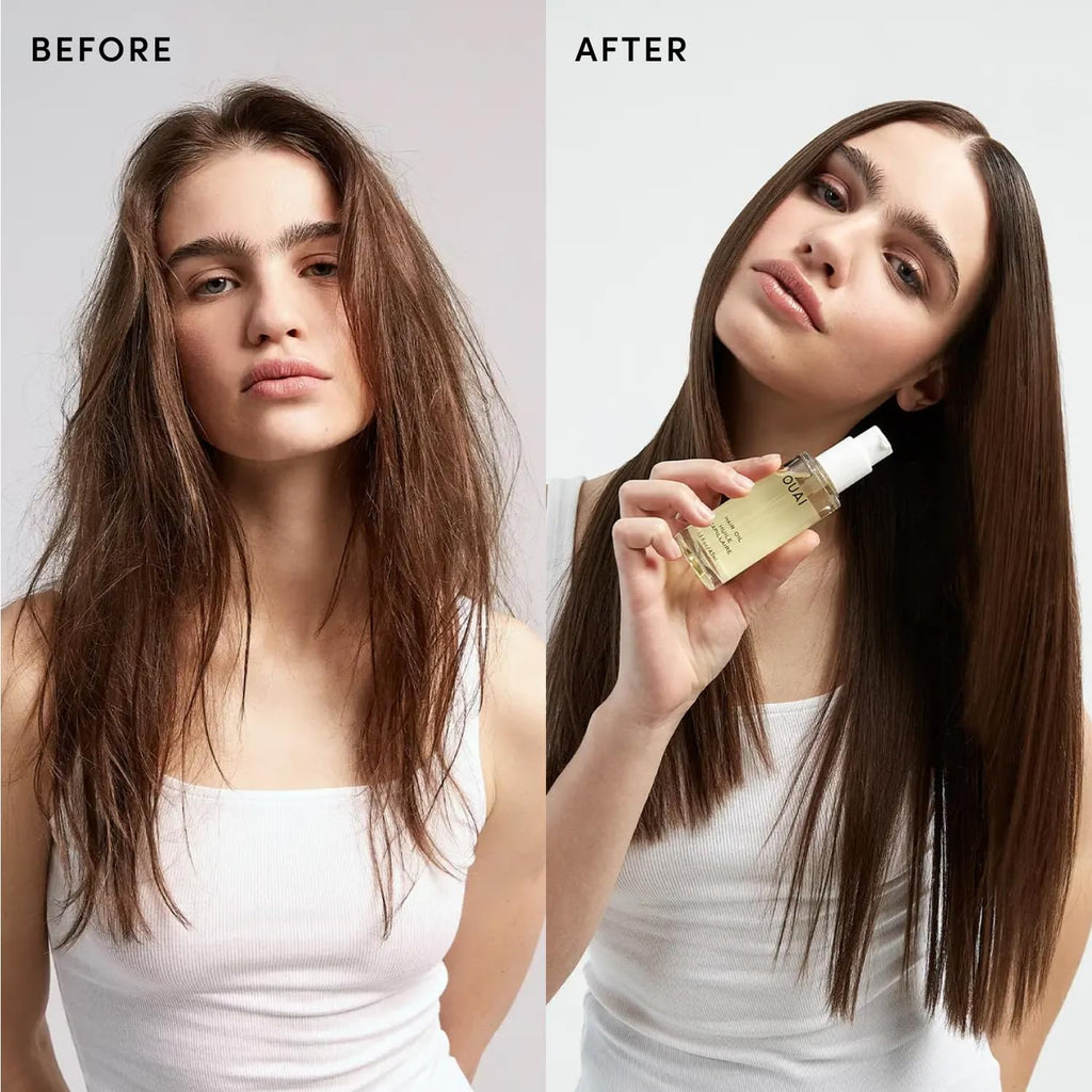 OUAI Hair Oil, Lightweight Heat Protectant, Hair Frizz Control, 1.5 Fl Oz