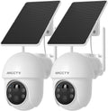 ARCCTV Solar Security Cameras Wireless Outdoor, 2 Pack