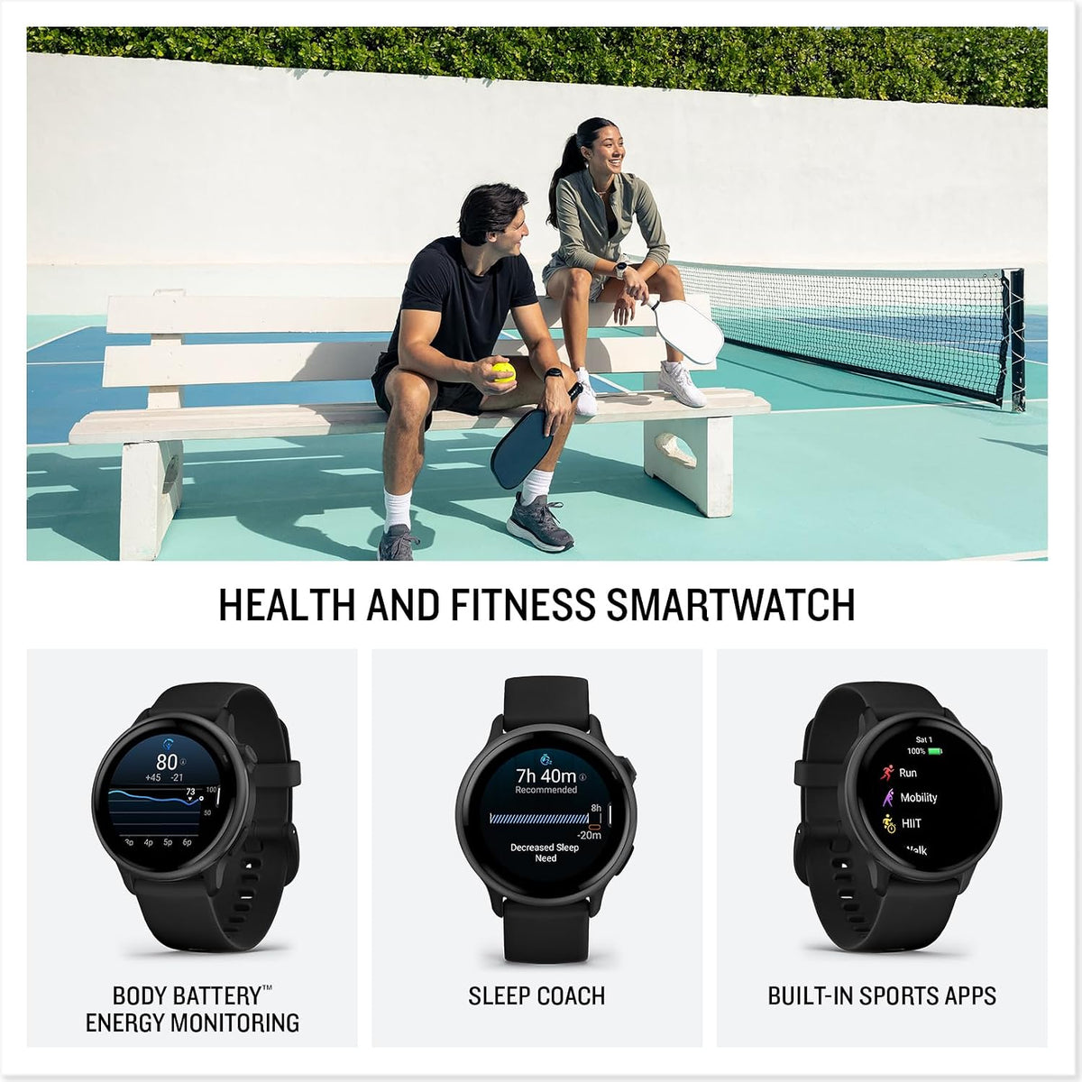 Garmin vívoactive® 6, Health & Fitness GPS Smartwatch, 42mm, Slate