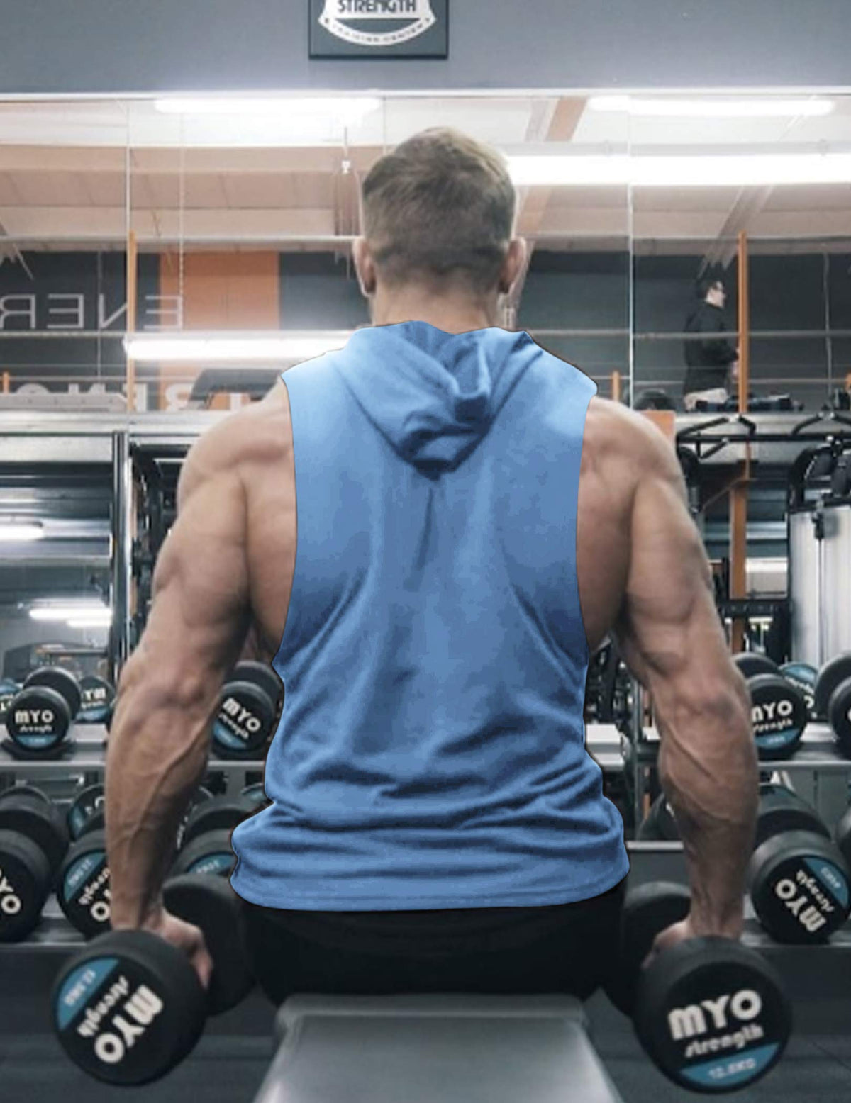 COOFANDY Men's Workout Hooded Tank Tops Bodybuilding Muscle Cut Off T Shirt Sleeveless Gym Hoodies