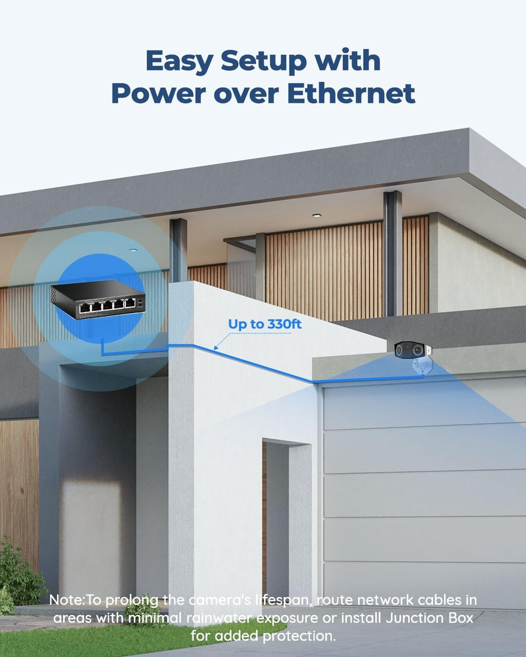 نظام كاميرا مراقبة ريولينك 4K PoE، كاميرا IP للمنزل والخارج بزاوية رؤية 180 درجة، كشف عن الإنسان/المركبات/الحيوانات الأليفة، رؤية ليلية ملونة، تحدث ثنائي الاتجاه، بطاقة microSD حتى 256GB، Duo 2 PoE