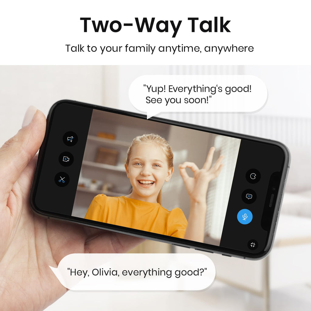 aosu 4MP Indoor Security Camera - Baby & Pet Monitoring with 5/2.4 GHz WiFi
