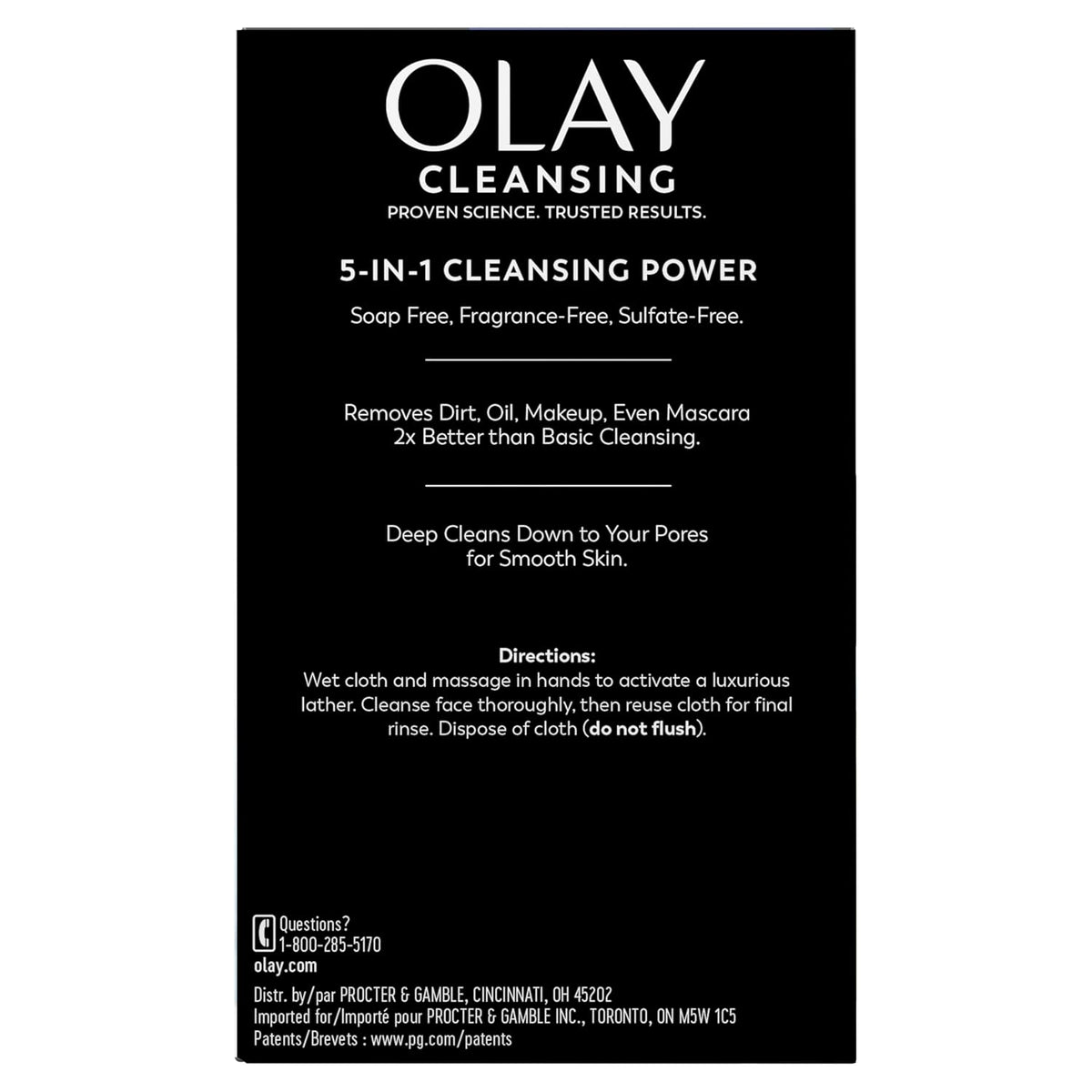 Olay Makeup Remover Wipes, Daily Facials Deep Clean Face Cleanser for Normal to Oily Skin, Alcohol & Fragrance Free, Soft Face Wash Towels, Travel Essentials for Women, Convenient Dry Cloths, 66 ct