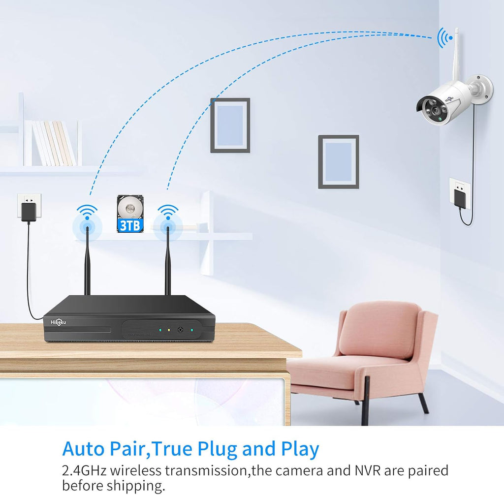 Hiseeu 5MP Home Security Camera System Outdoor, 2.4G/5G Wireless WiFi Pro