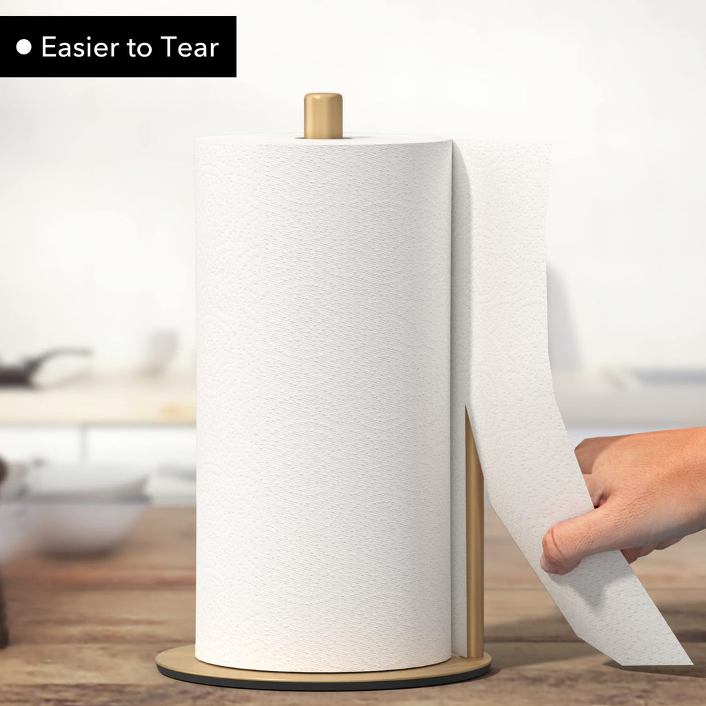 Paper Towel Holder Black Stainless Steel Kitchen Countertop Roll Organizer