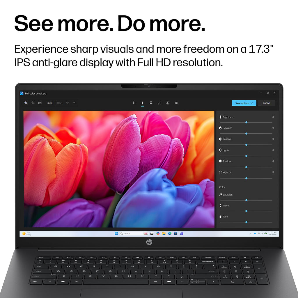 HP OmniBook 3 16 inch Laptop PC, 2K Touchscreen, AMD Ryzen 5 40, 8 GB RAM, 512 GB SSD, AMD Radeon 610M GPU, Windows 11 Home, Glacier Silver, 16-by0499nr